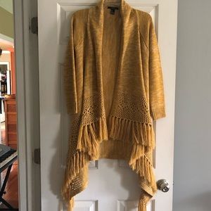Yellow Fringe Cardigan